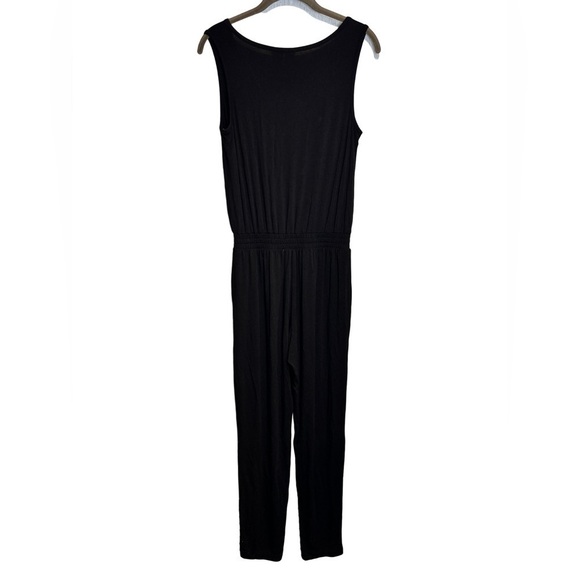 Joie Black Stretchy Sleeveless Scoop Neck Elastic Waist Jumpsuit size XS - Picture 3 of 7